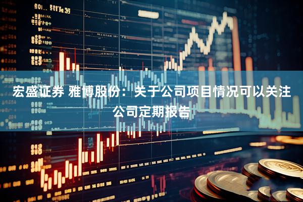 宏盛證券 雅博股份：關于公司項目情況可以關注公司定期報告