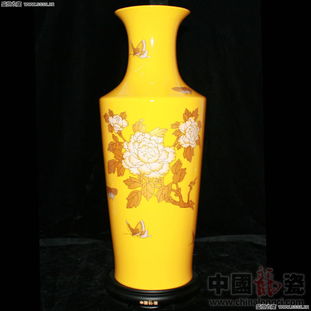 52cm輝煌瓶 花開富貴帝王黃——中國(guó)龍瓷高端陶瓷工藝品的收藏與交易